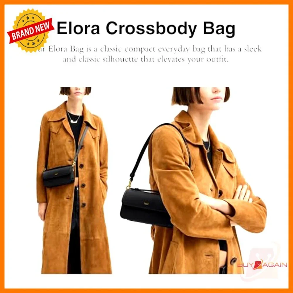 Suede Top Handle Crossbody Bag, Adjustable Strap, Compact Everyday Satchel - Picture 2 of 6